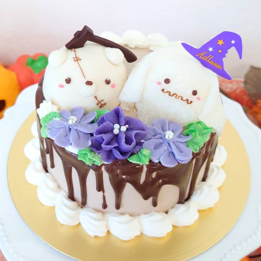 富士市かわいいケーキ屋さんテテのお誕生日ケーキ(アニマル・ハロウィンバージョン)