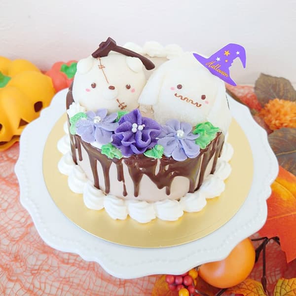 富士市かわいいケーキ屋さんテテの9月10月限定ハロウィンホールケーキ4号サイズ