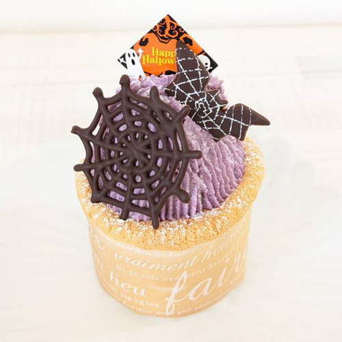 富士市かわいいケーキ屋さんテテのカップケーキ・むらさき芋クリーム