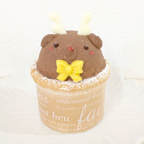 富士市かわいいケーキ屋さんテテ(tete)のカップケーキ・ミルクチョコトナカイ