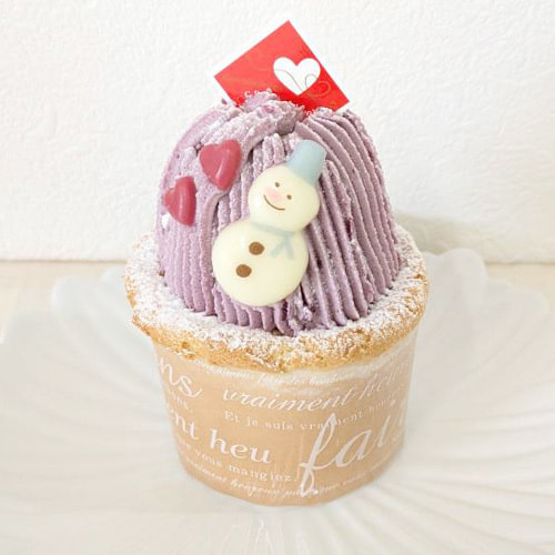 富士市かわいいケーキ屋さんテテ(tete)のカップケーキ・期間限定むらさき芋クリーム