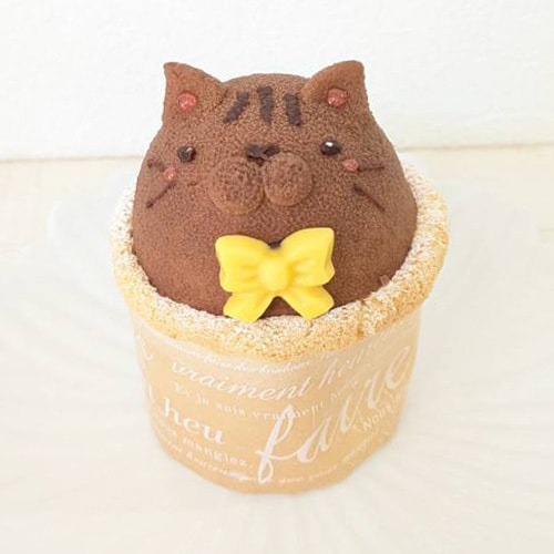 富士市かわいいケーキ屋さんテテのカップケーキ・茶トラねこ