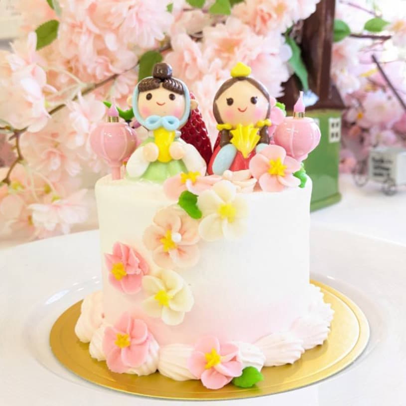 富士市かわいいケーキ屋さんテテひなまつりホールケーキ